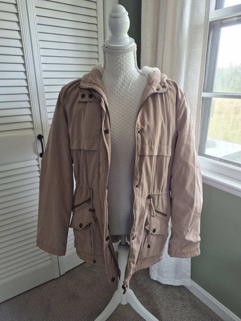 Copper Key Beige/Tan Hooded Field Jacket